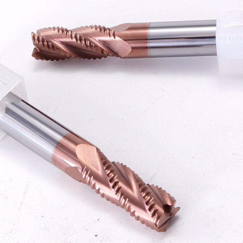 ZGT Cnc Endmill Carbide HRC55 4 Flutes 4mm 6mm 8mm 10mm 12mm Tungsten Steel Milling Cutter Roughing End Mill Metal Milling Tools