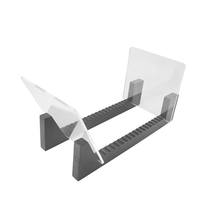 Acryl-schallplattenaufbewahrungsständer, tisch-albumständer aus holz mit transparentem acrylfach für schallplatten, für freunde  t21a