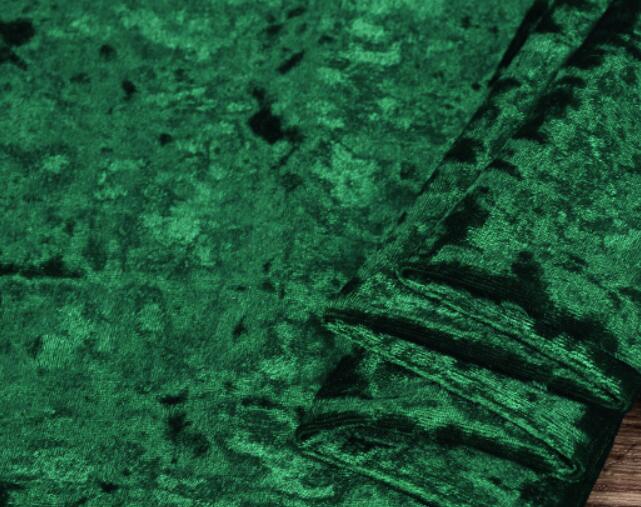 Sammetstyg tyg skrynkligt vackert silkeslent velourtyg för sammetsklänning kläder lyxigt mjuk sammet hemtextilgardin: 2 gröna