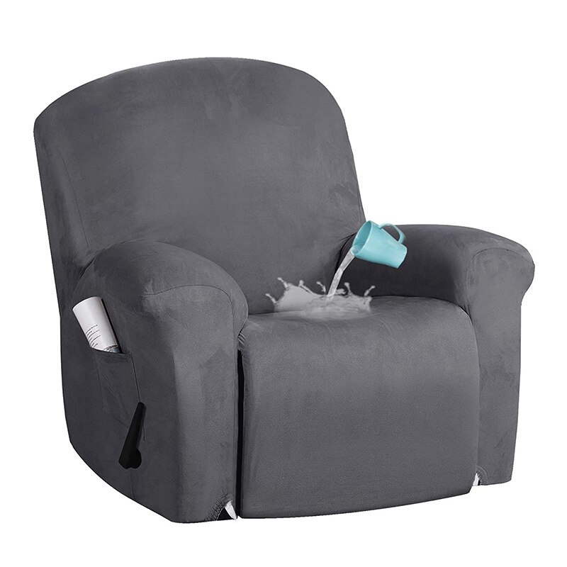 Suede Recliner Sofa Cover All-inclusive Massage Deck Lazy Boy Chair Covers Lounge Single Seat Couch Slipcover Armchair Cover: A18