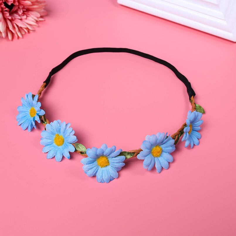 Meisjes Bloemenslingers Krans Bohemian Wijnstok Verstelbare Bruiloft Garen Guirlande Zoete Haarbanden Accessoires Voor Beach Mermaid Swim