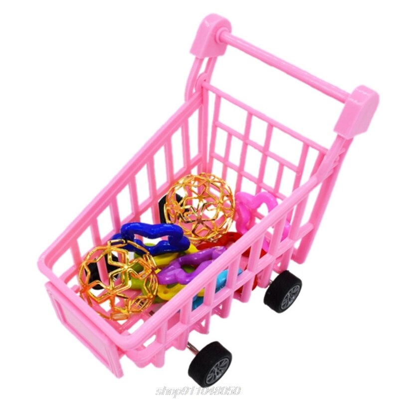 Parrot Bird Puzzle Training Toys Set Mini Plastic Shopping Cart Balls Five-pointed Star Circles Parakeets F09 21: Default Title