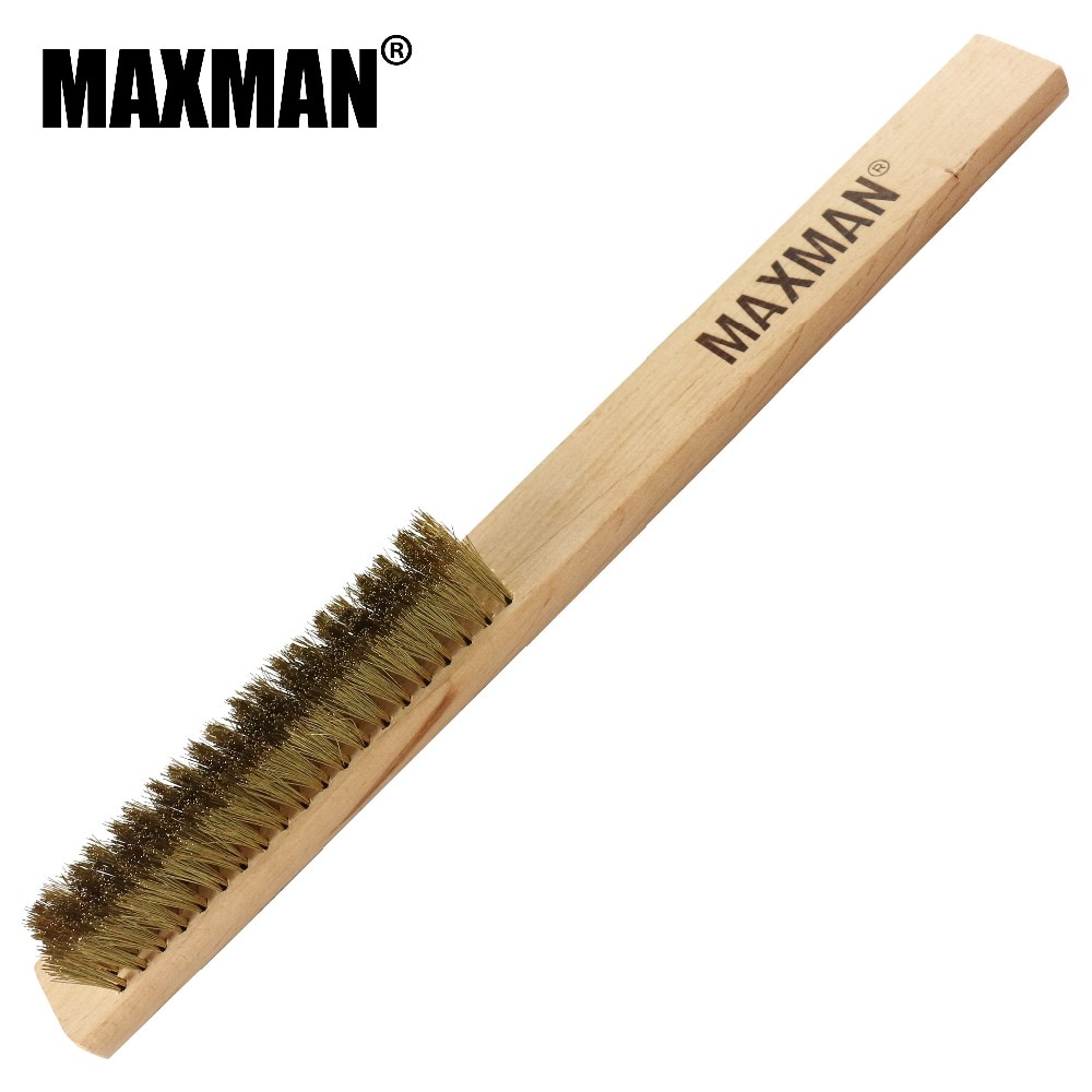 Maxman 5X20 Rij Beuken Houten Handvat Koperen Borstel Koperen Borstel Voor Industriële Apparaten Oppervlak/Innerlijke Polijsten slijpen Reiniging