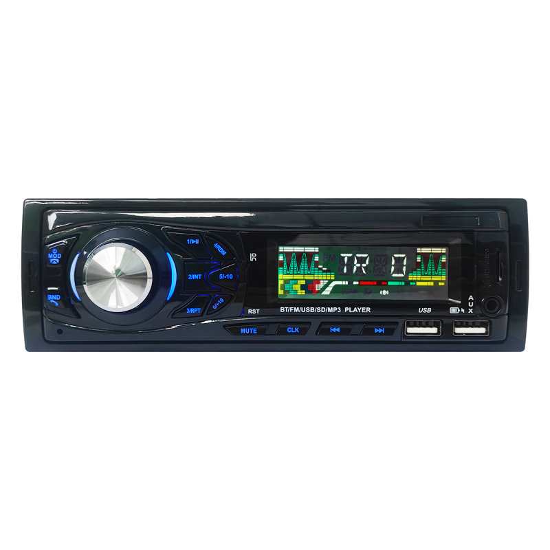 Bilradio 1 din stereospiller digital bluetooth bil  mp3 -spiller fm-radio stereo lyd musikk usb/sd med aux-inngang i dashbordet 3015