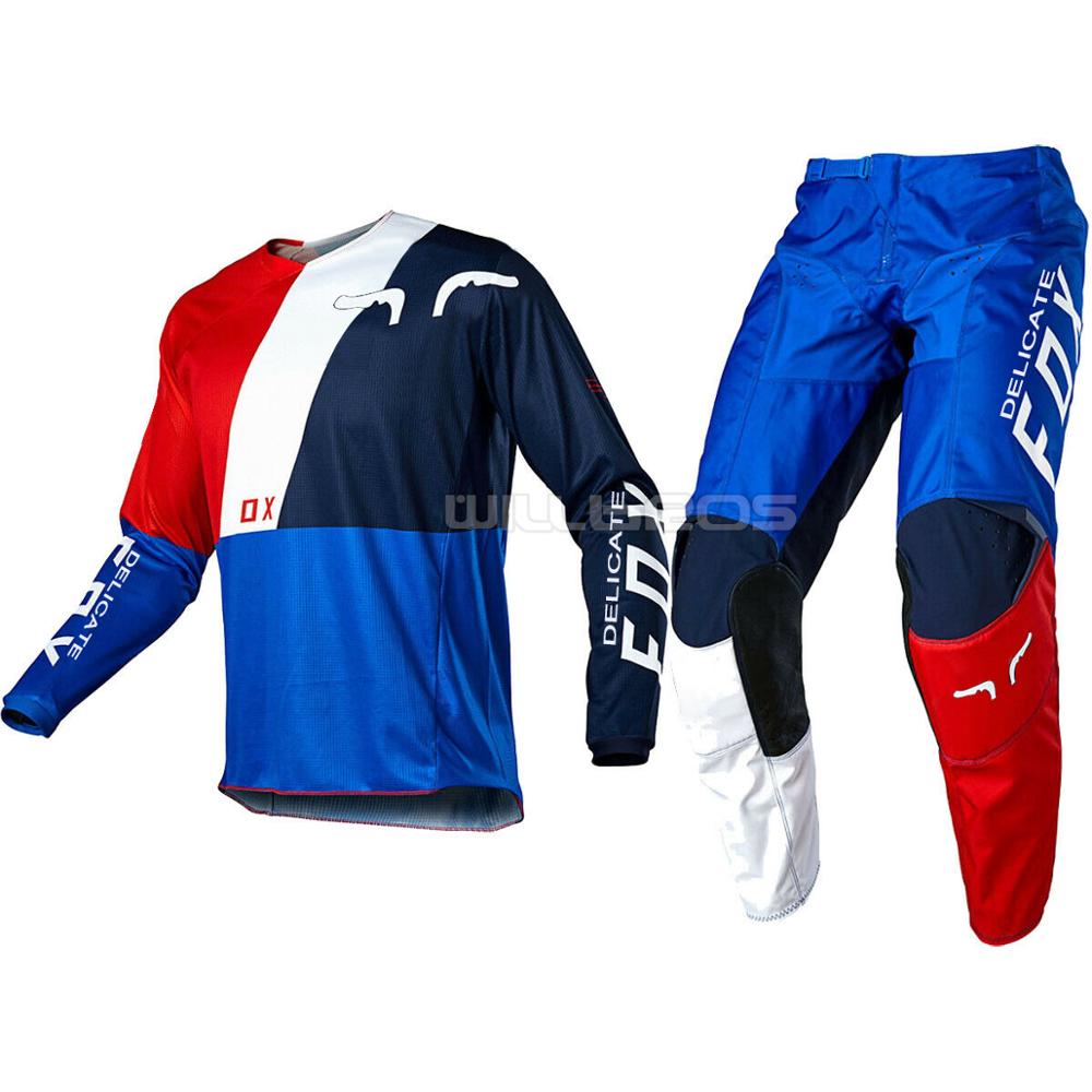 The One Delicate Fox 180 LOVL SE Gear Set Motorbike Motocross Suit Scooter Street Moto Men's Racing Kits