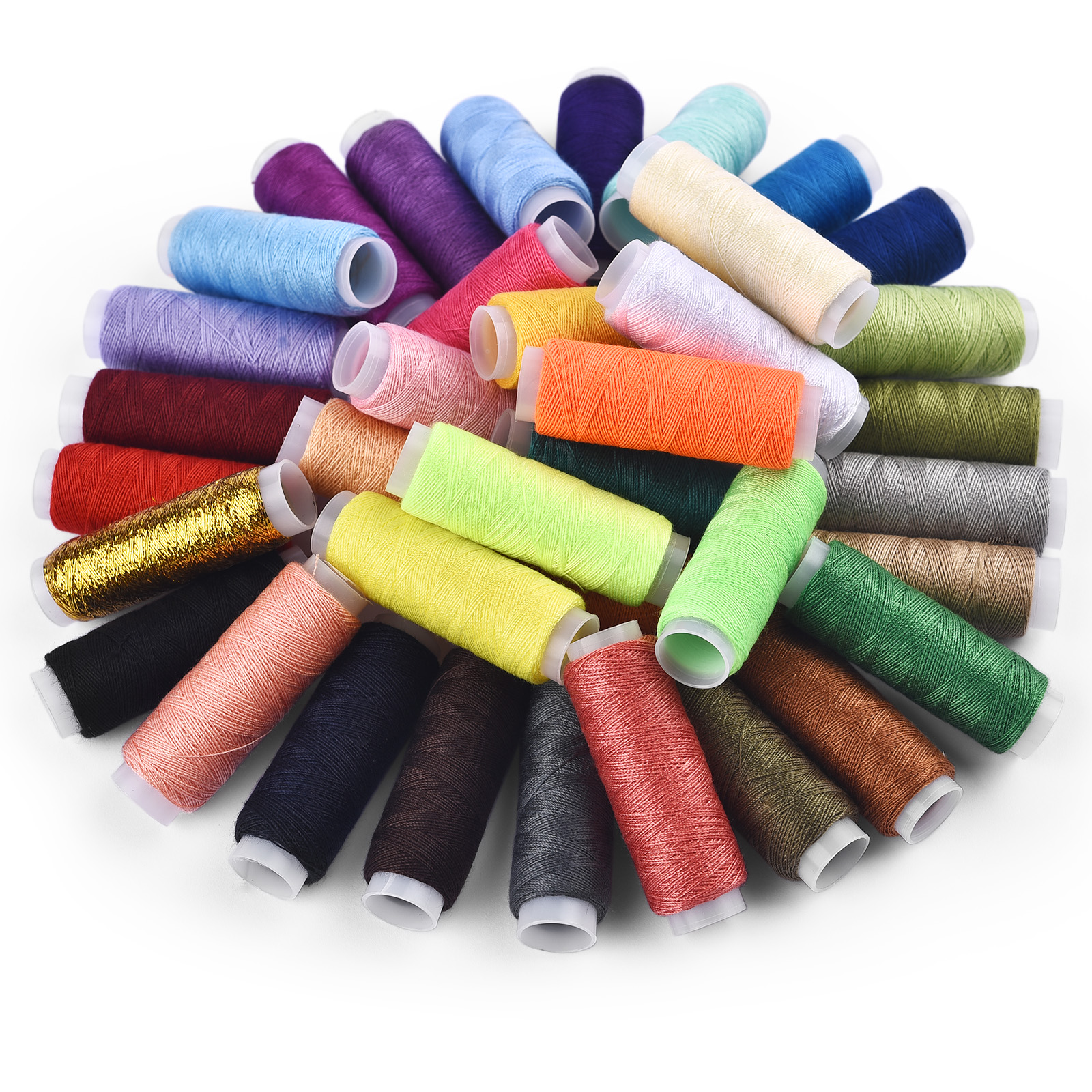 39 Colors Polyester Yarn Sewing Thread Roll Machine Hand Embroidery 150 Meter Each Spool Durable For Home Sewing Kit