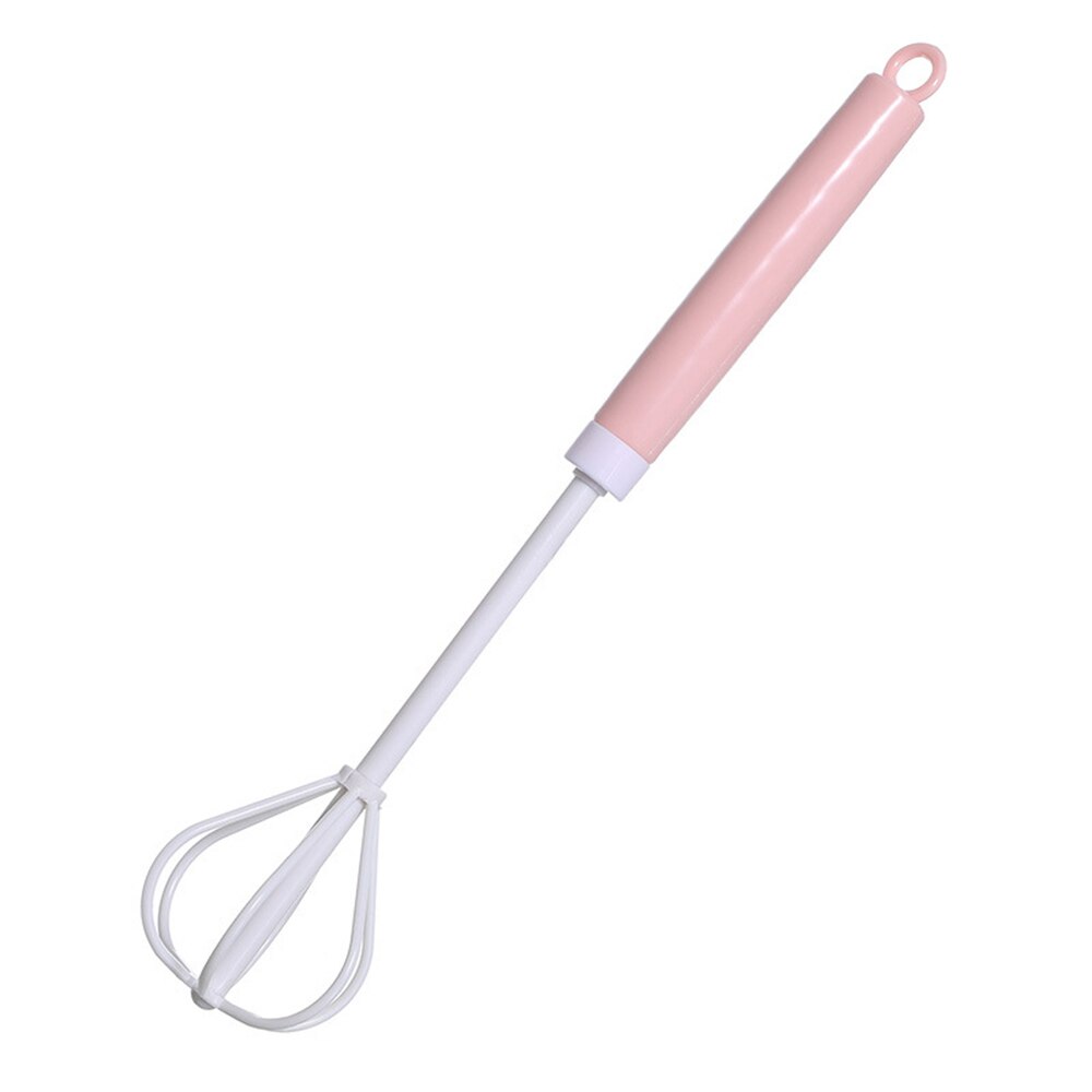Hand Whisk Egg Beater, Egg Mixer ceramics Handle Beating & Stirring Milk Frother for Kitchen Cooking Baking Whipping Tool: Pink
