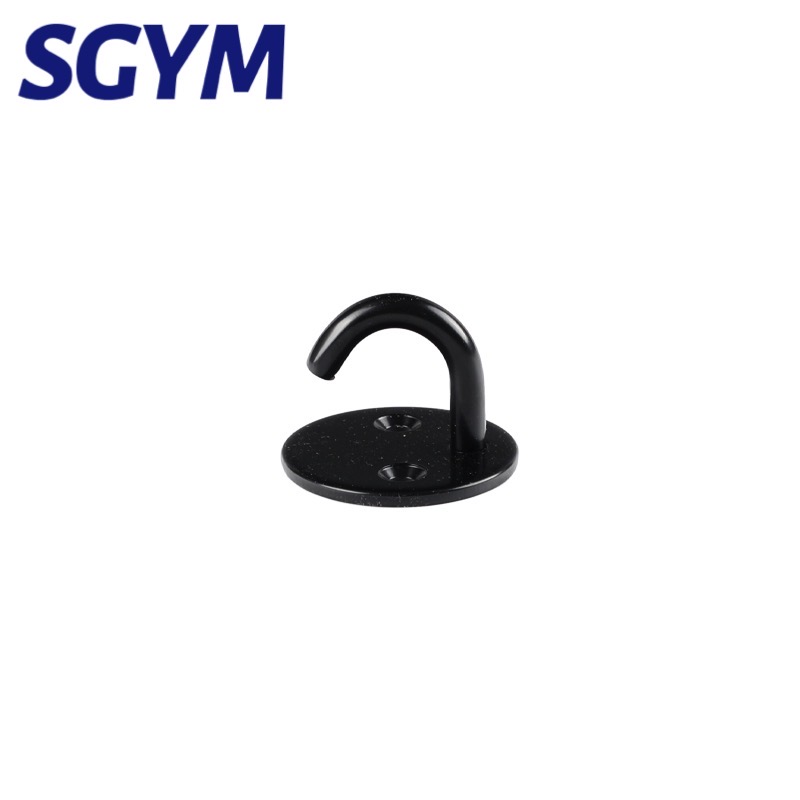 1pcs Black Stap Ring wall Hook Heavy Duty Fixed Pad Eye Plate Deck Door Buckle U-Shaped Heavy Duty Ceiling Mount Hanger: M / WHITE