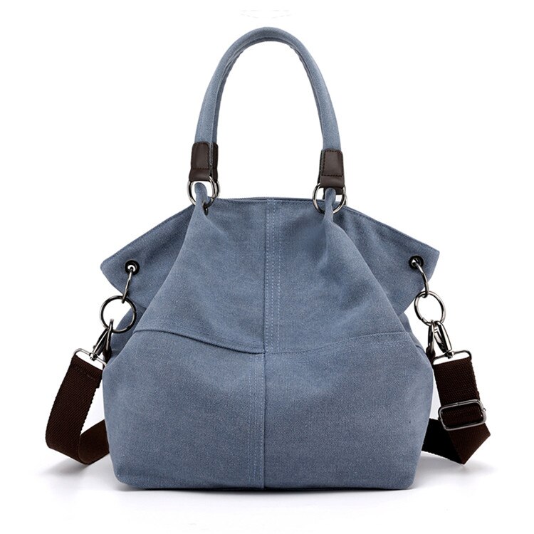 Di modo Tela di Grandi Dimensioni Capacità Delle Donne sacchetti del messaggero della Spalla Del Progettista Borse Femminili Delle Signore del Tote di Crossbody Borsa Borse: Blu