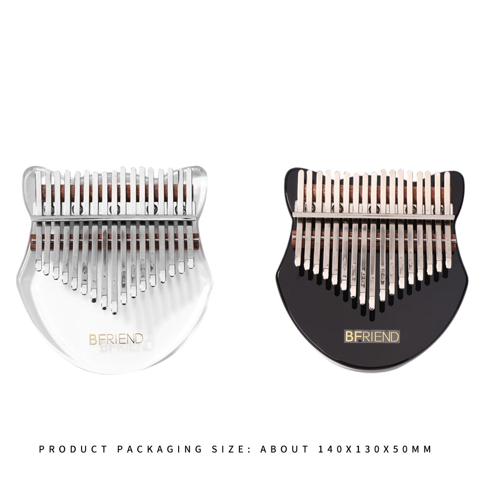 Muziekinstrument duim piano acryl kalimba muziekliefhebbers mbira 17 toetsen kristal speelaccessoires voor beginners