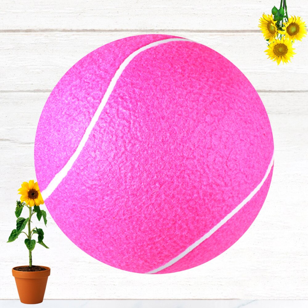 1 Pc balle de Tennis rose Durable éducatif jouer jouets Parents-enfants Interaction accessoires pour la maison: Default Title