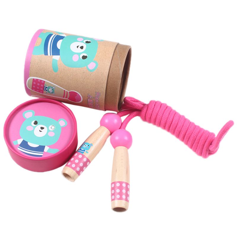 Children's Skipping Rope with Cartoon Wooden Handles, Adjustable Skipping Rope: 1