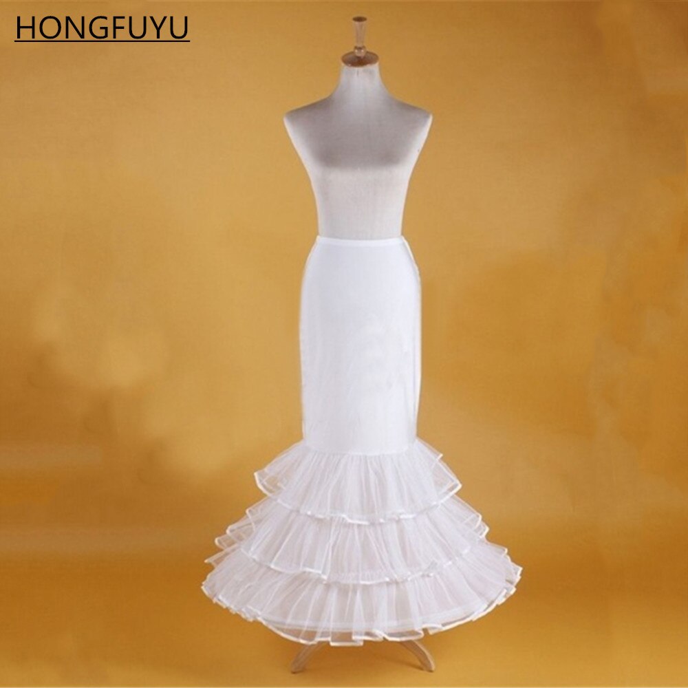 HONGFUYU Bridal Hoop Skirt Wedding Petticoat Accessories Crinoline Slip White In Stock: 9