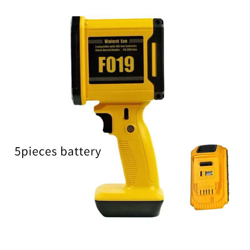 Violent Turbo Fan Handheld High-Power Brushless High-Speed Car-Mounted Extra-Large Outdoor Hair Dryer: Gold