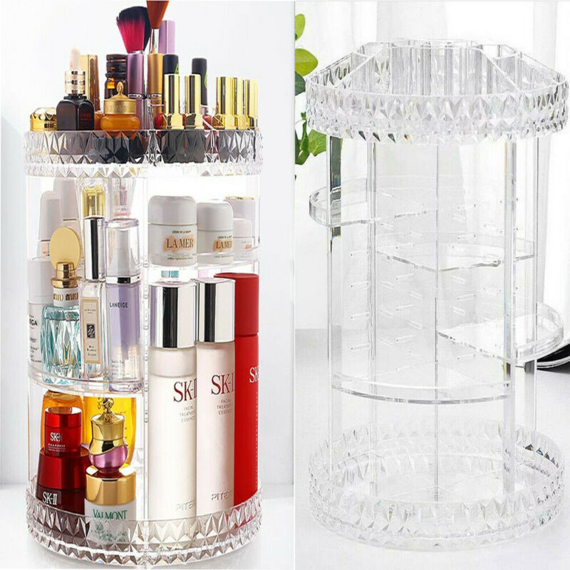 Roterende Cosmetische Crystal Make Organizer Opbergdoos Plank Display US