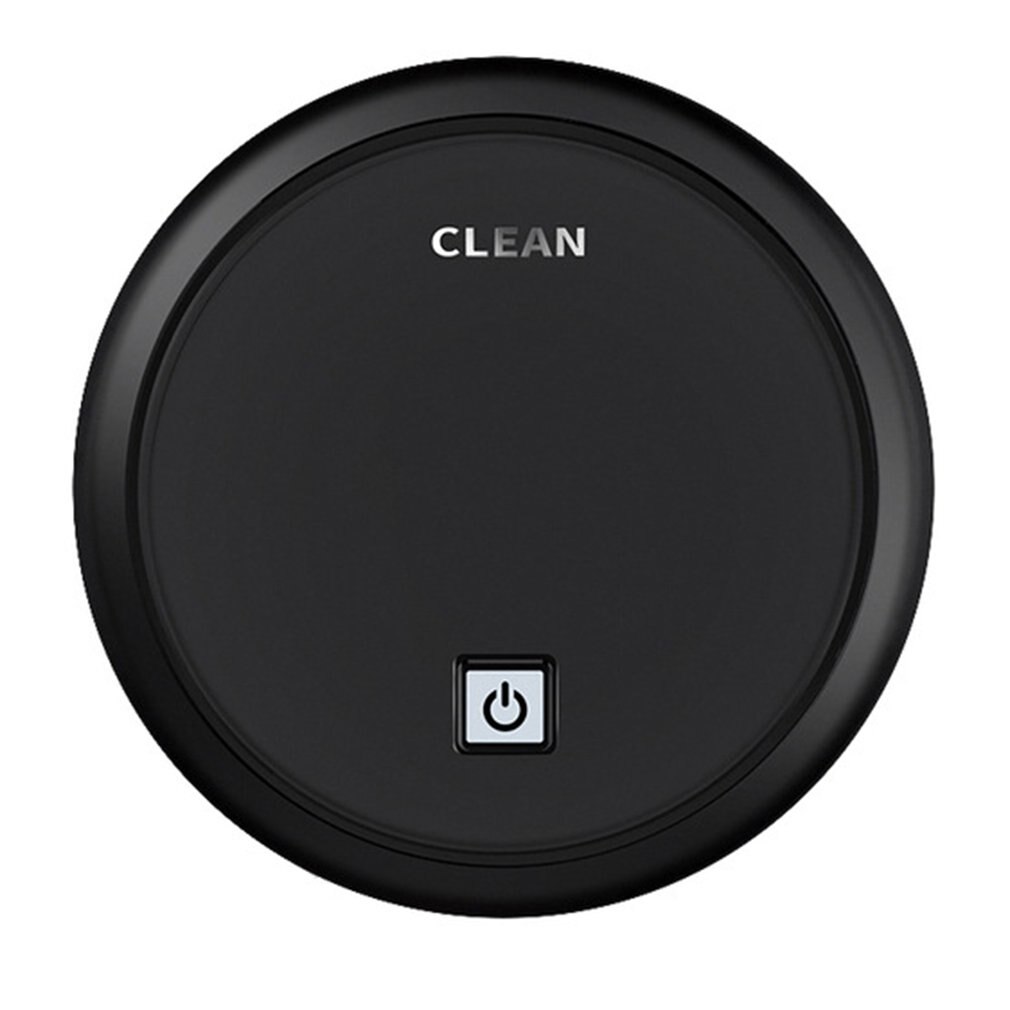 Intelligent USB Charging Robot Vacuum Cleaner Automatic Mini Household Robot Vaccum Carpet Robots Cleaner Dust: Black