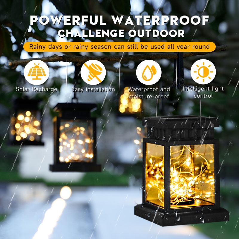 Luces solares LED para exteriores, farolillos de suelo de enfoque, Panel de vela, lámparas de luz Solar colgantes para exteriores, accesorio de decoración para balcón y jardín