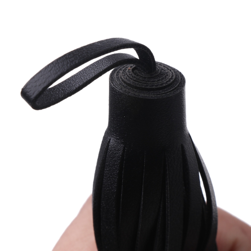2x lässig Faux Leder Quasten Kette Telefon Tasche Anhänger 12cm