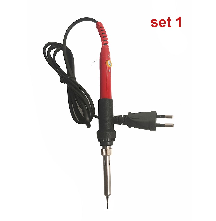 60W/80W Digital Electric soldering iron 220V110V temperature adjustable Welding Solder iron rework station soldering accessories: 60w red color  set 1 / EU