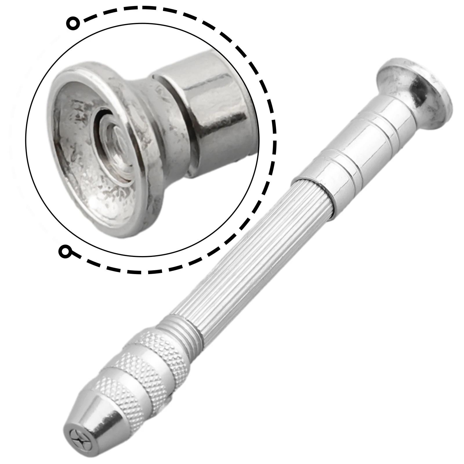 Mini taladro Manual semiautomático, mandril de empuje Manual de aleación de aluminio, brocas de 0,3-3,2mm, herramientas de perforación Manual: Castaño