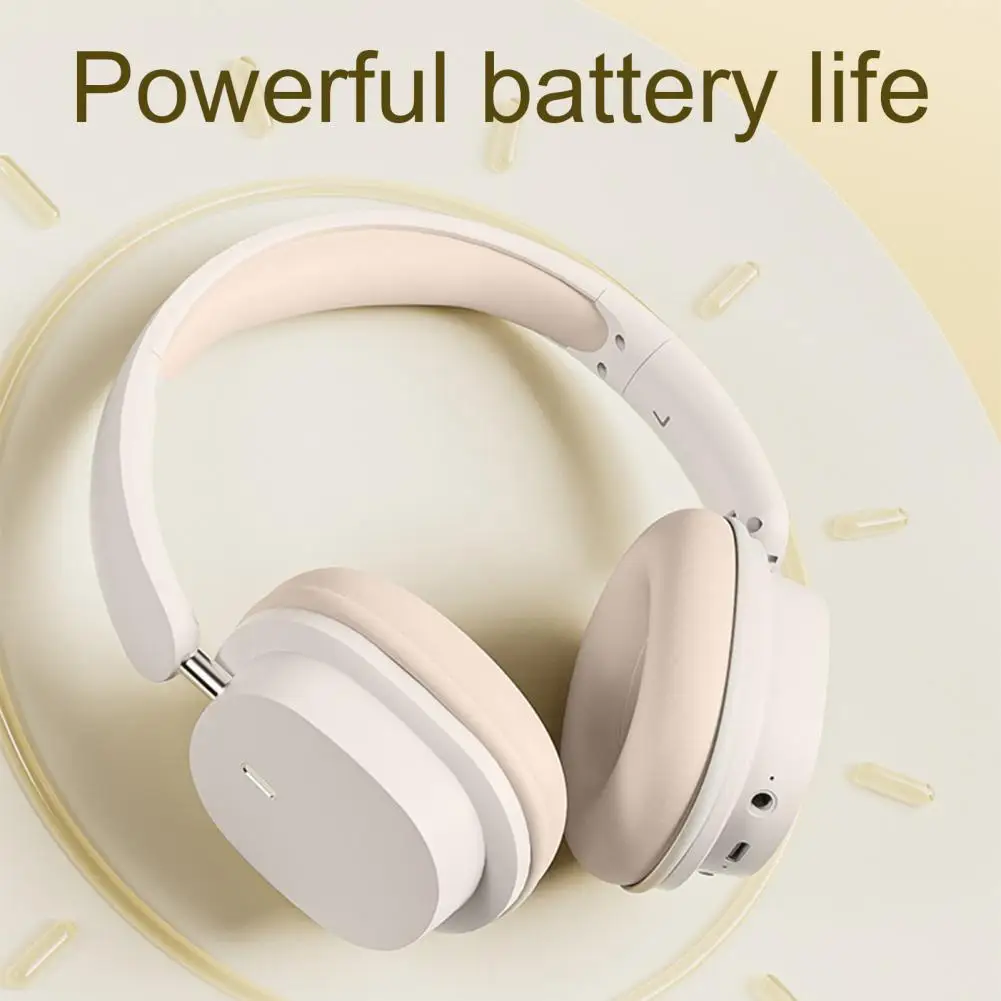 Bluetooth 5.3 Wireless Headphones HIFI Stereo Portable Over-ear Business Headset Low Latency Gaming Earphones With Mic