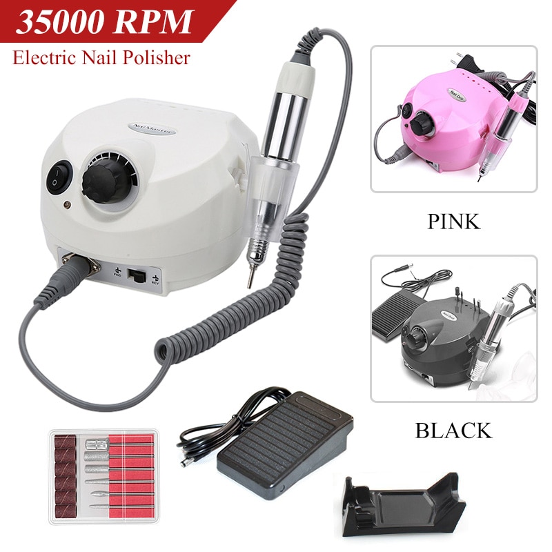 35000Rpm Electric Nail Boor Machine Manicure Boor Machine Pedicure Boor Sterke Nagel Boormachine Salon Nail Boor Machine