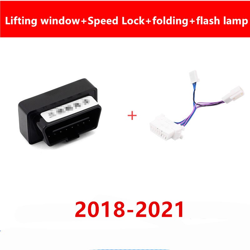 Espejo retrovisor de cierre automático para Toyota Land Cruiser, luz Flash de puerta de bloqueo plegable, módulo de datos OBD: 2018-2021