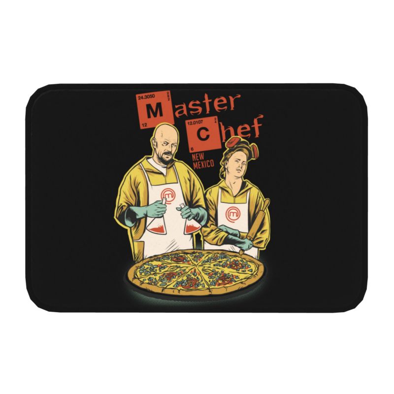 Breaking Bad Los Pollos Hermanos Front Door Mat Anti-Slip Outdoor Quick Dry The Chicken Brothers Doormat Entrance Rug Carpet: Pink