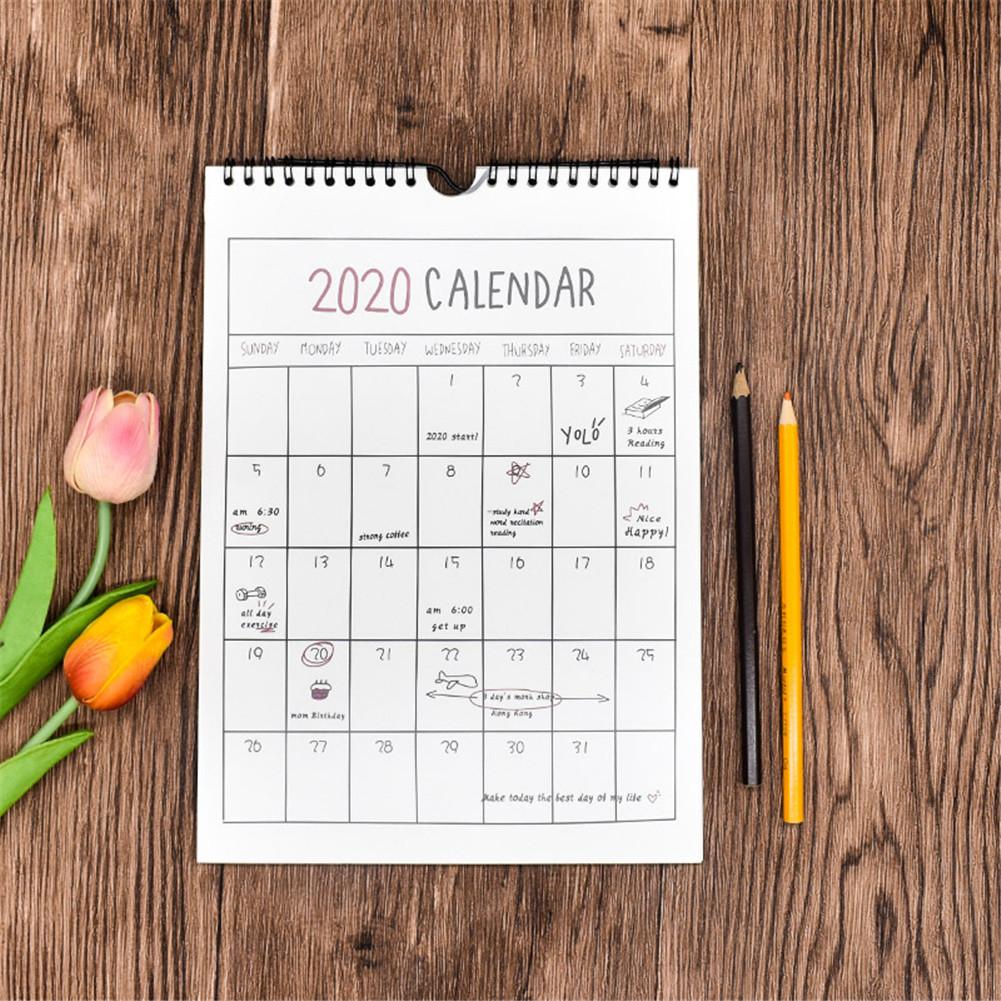 Free-Standing Desktop Calendar Home Planner Wall Calendar For School Year Family Office Work Learning Periodic Planner