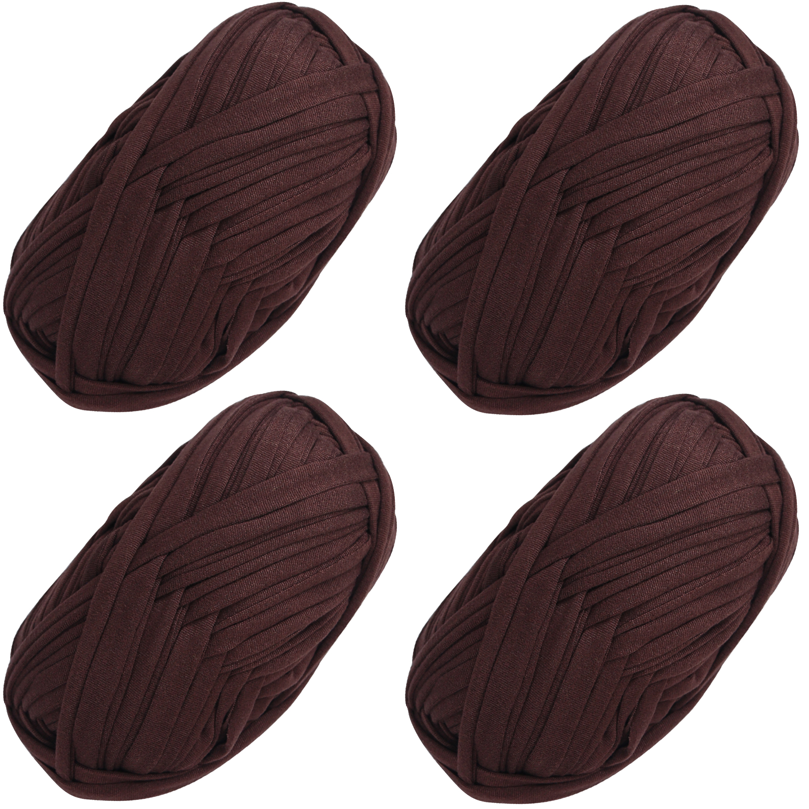 Cinta de ganchillo para tejer a mano, tira de tela gruesa, hilo artesanal, línea de cesta de zapatilla, estera DIY, 4 piezas, 100 g/Pc: Verde militar