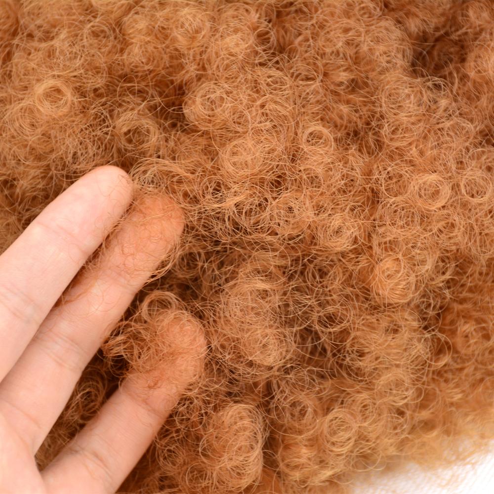 Corto Afro Puff moño de pelo sintético Chignon Hairpiece para mujeres negras cordón Cola de Caballo rizado Updo Clip extensiones de cabello