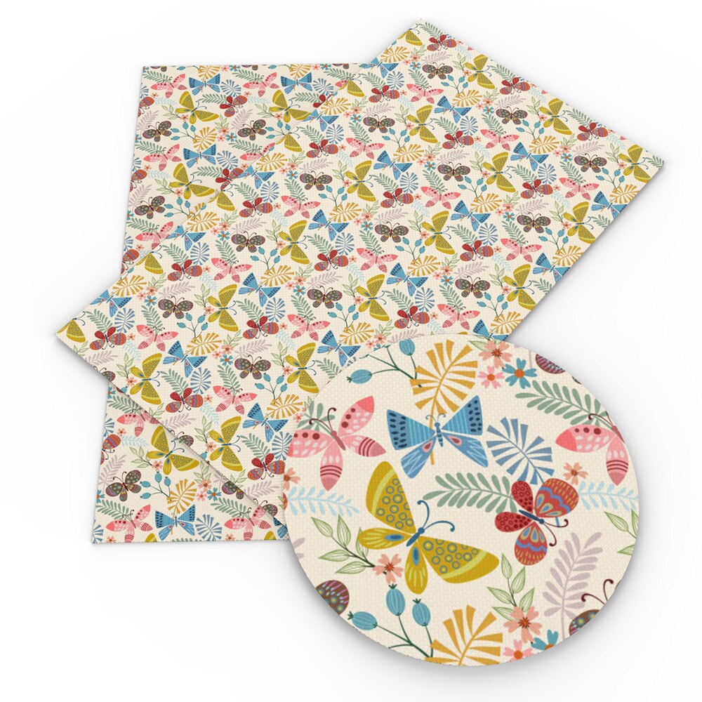 Vlinder Faux Lederen Vellen Gedrukt Synthetisch Leer Stof Voor Diy Hair Bows Oorbellen Ambachten 20X33Cm, 1Yc23929: 1095972