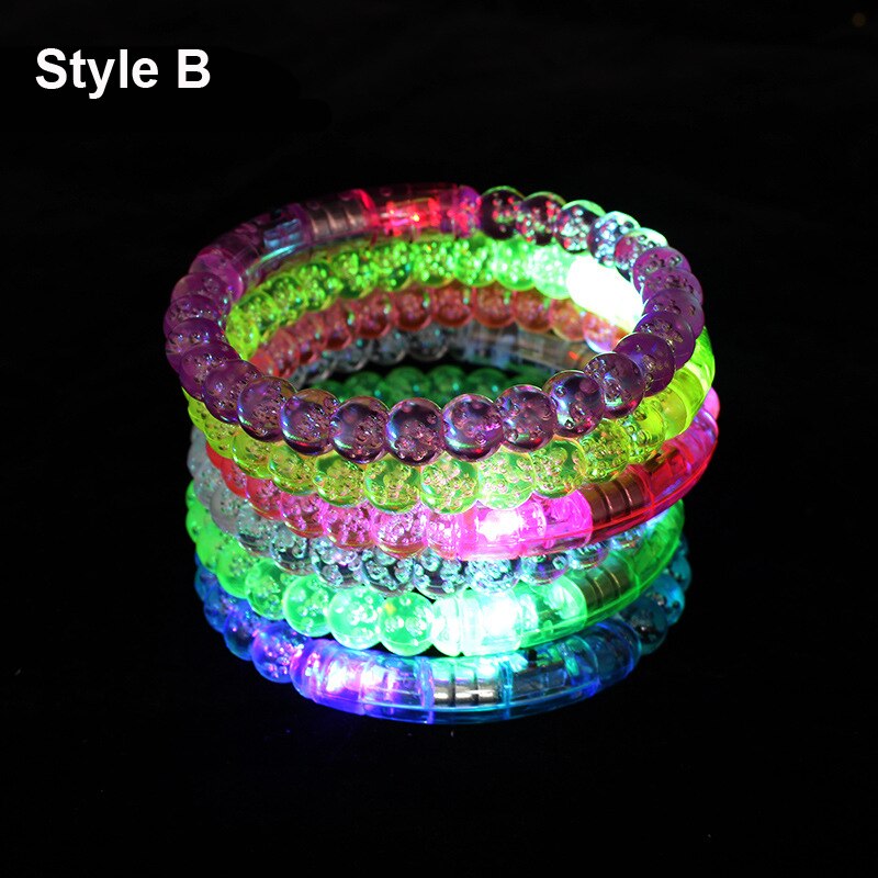 Novelty Luminous Wristband LED Flash Crystal Gradient Color Bracelet Children's Party for Kids Play Glow in the Dark Toys DS39