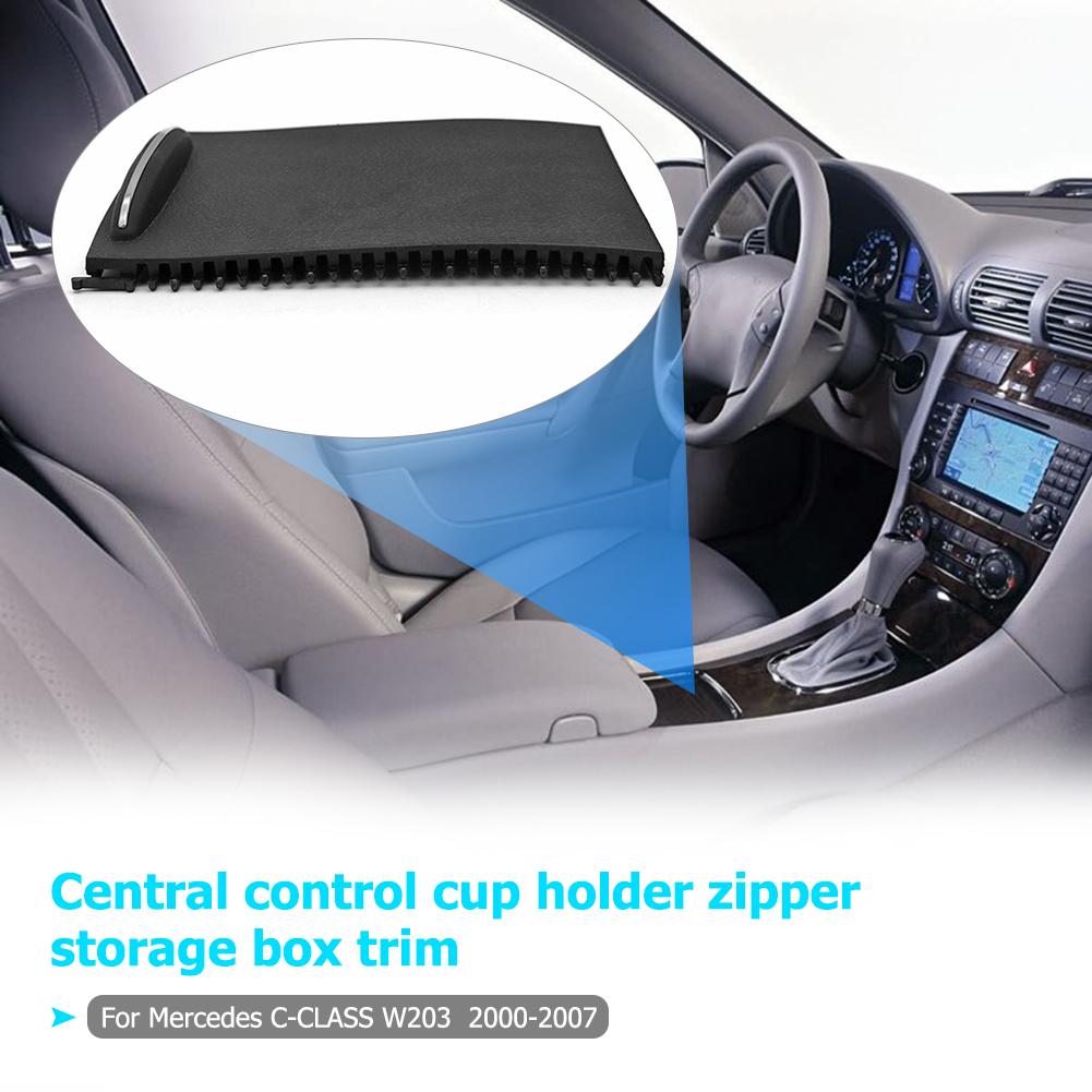 Console central do carro deslizante persianas suporte de copo de água do obturador rolo cego capa para mercedes-benz c-class w203 2000-2007