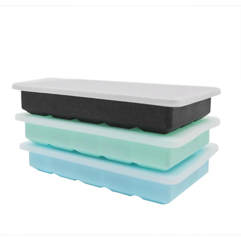 15 Grids Silicone Ice Cube Maker Form For Ice Candy Cake Pudding Chocolate Molds Easy-Release Square Shape Ice Cube Trays Molds