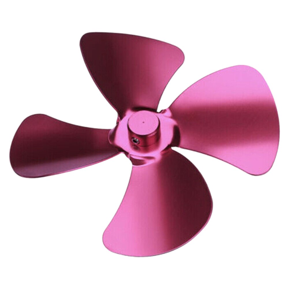 Heat Powered Replacement Aluminum Alloy Easy Install Stove Fan Blade Accessories Practical Multicolored Durable Wood Burner: red