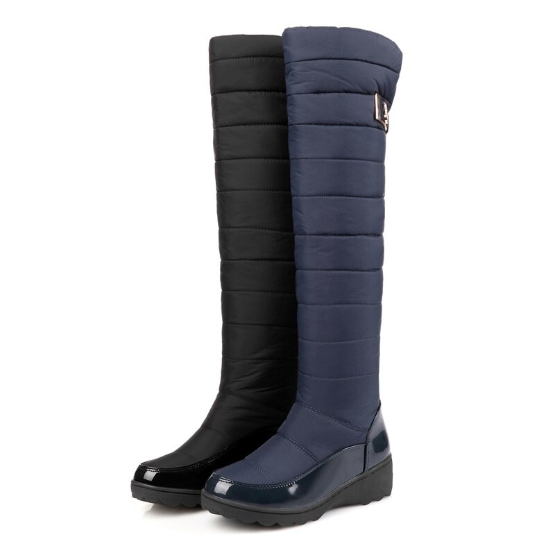 Morazora Eur Maat 35-44 Snowboots Vrouwen Klassieke Warme Knie Hoge Winter Laarzen Vrouwelijke Katoenen Schoenen Vrouwen laarzen