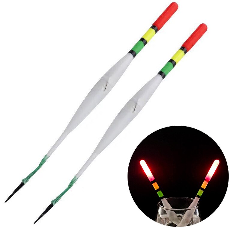 Led Electronic Fishing Float Float Light + Battery Deep Water Float Night Electric Fishing Luminous Tackle Bobber Tail Gear