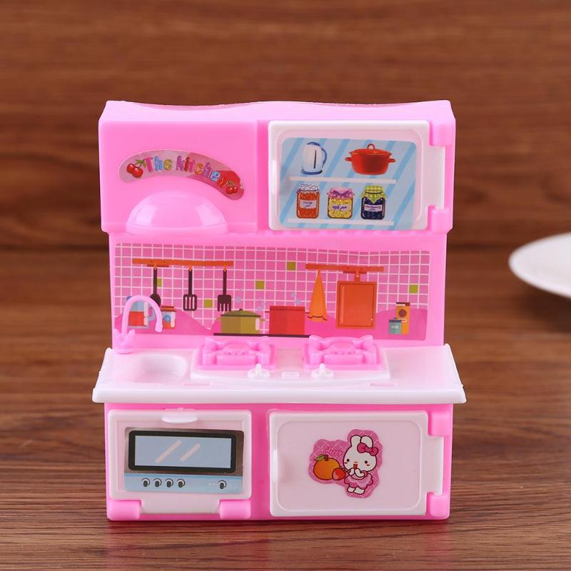 6 stks/set Plastic Mini Keuken Speelgoed Poppenhuis Eettafel Speelgoed Kinderen Spelen Huis Speelgoed Artikelen Poppen Accessoires