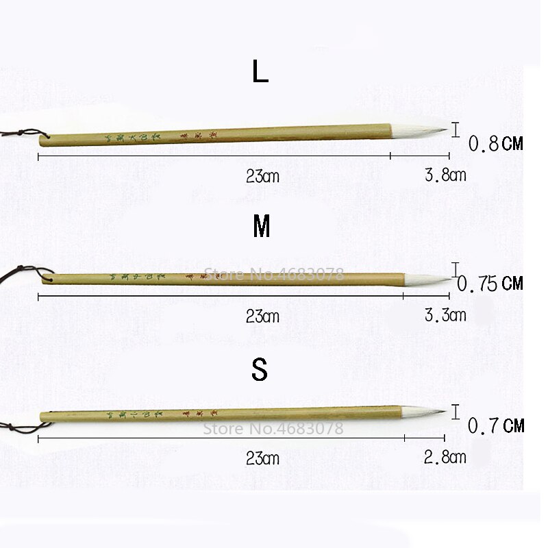3 sztuk/zestaw wykwintne pędzel robić chińskiej kaligrafii wełniana wełna włosy artysta pisanie rysunek szczotka robić student początkujący idealny prezent