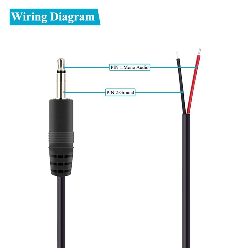 Plugue macho de substituição para fio, plugue macho sem fio aberto ts 2 polegadas 1/8 polegadas 3.5mm conector plugue conector de cabo de áudio e reparo com 10 peças