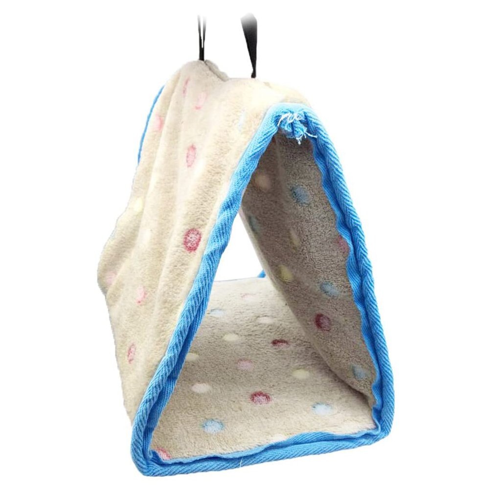 Papuga bawełniany hamak zimowy zwierzę domowe legowisko z bawełny ciepły trójkątna zabawka artykuły dla ptaków papuga przenośny ptak wisząca zabawka