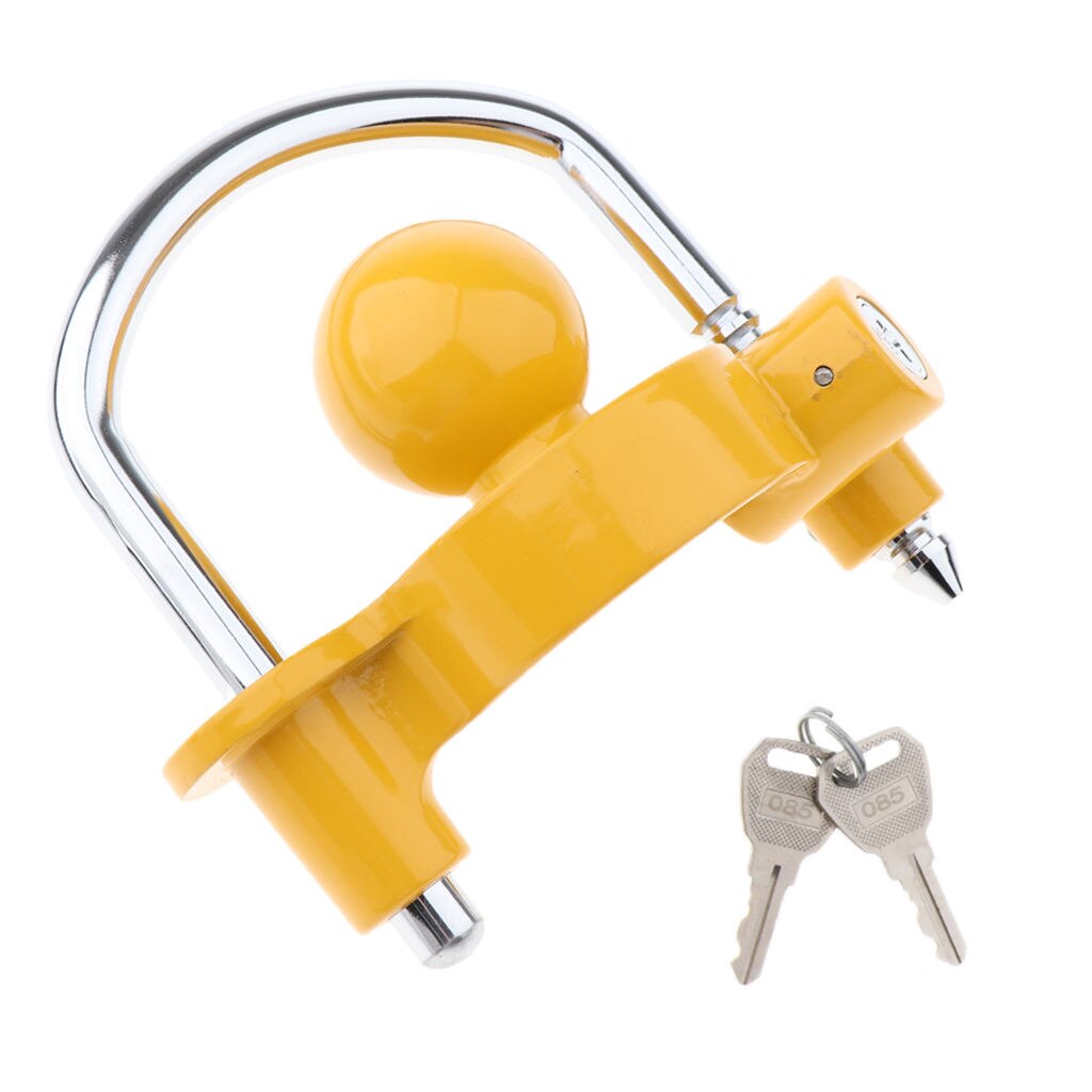 Trailer Hitch Lock Theft Deterrent – Universal Coupler Lock – Adjustable Fit for 1-7/8inch to 2inch 2-5/16inch Couplers