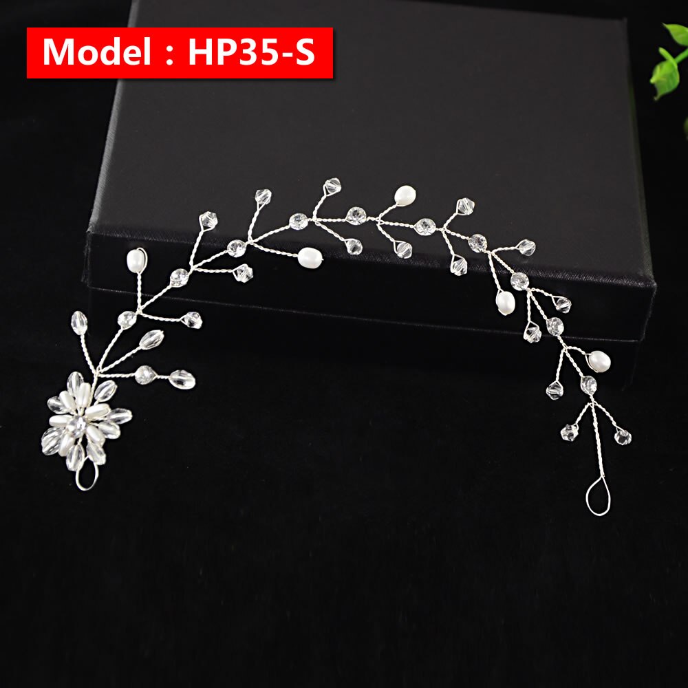 wedding hair accessories bridal hair flower hair piece Bridesmaid hair comb pearl hair clip Silver rhinestones hair jewelry: HP35-S