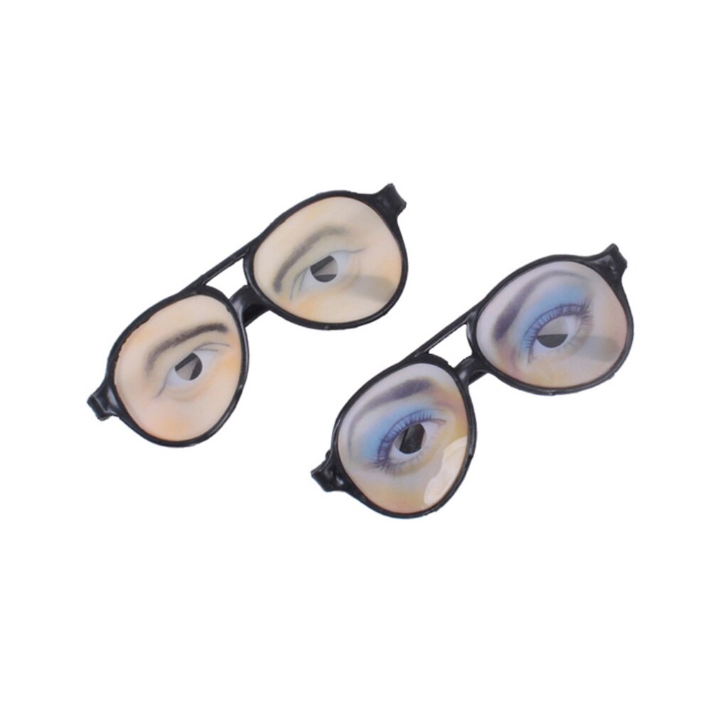 Halloween Trick Male Funny Eyes Glasses Prank Disguise Eyeglass Party Props: As Shown 2