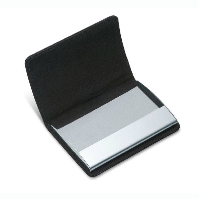 Slim Business ID Credit Card Holder Men's Card Pack Bank Metal check sleeve Antimagnetic Case PU Leather Porte Carte 823