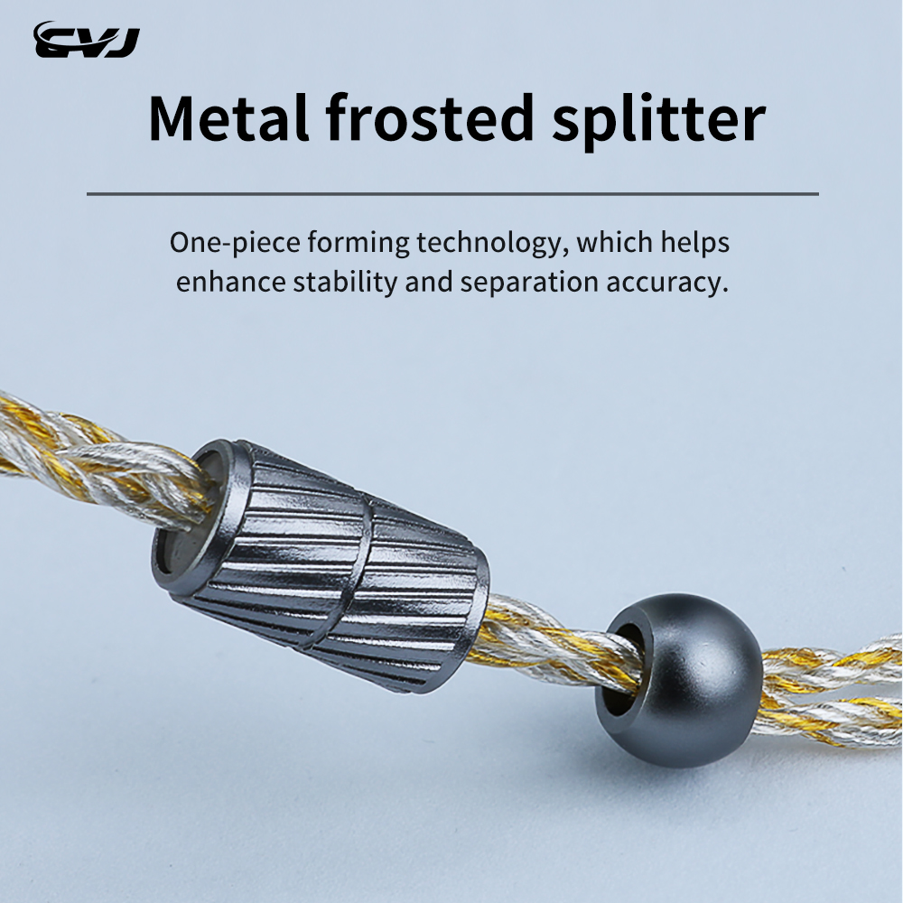 CVJ HBK08 high-specification HiFi silver plated earphone cable 300 core 1.25 length 3.5/4.4 MMCX/2Pin/QDC for Bidong Nightelf