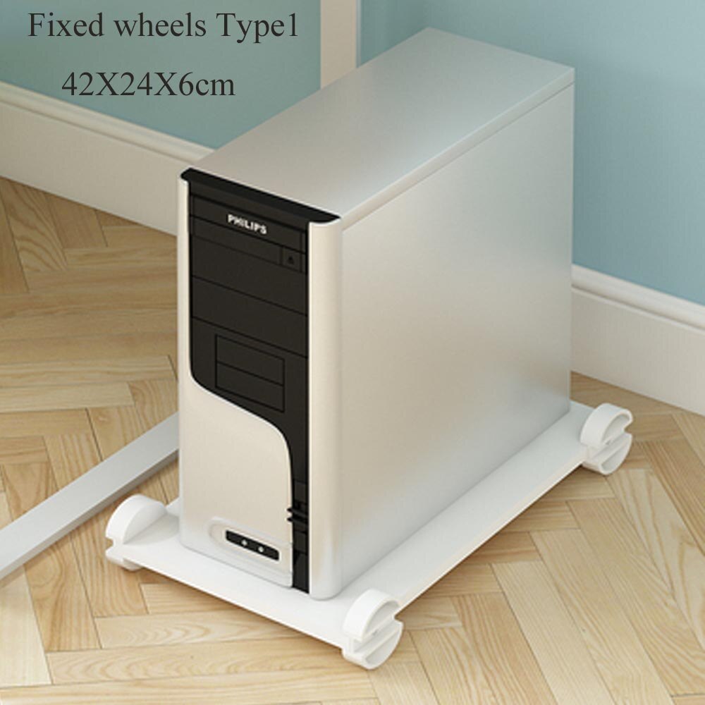 Multifunctionele Houten Rek Voor Computer Belangrijkste Processor Case Office Huis Gebruik Pc Host Ondersteuning Universele Kleurrijke Houten Lade: Fixed wheels Type1