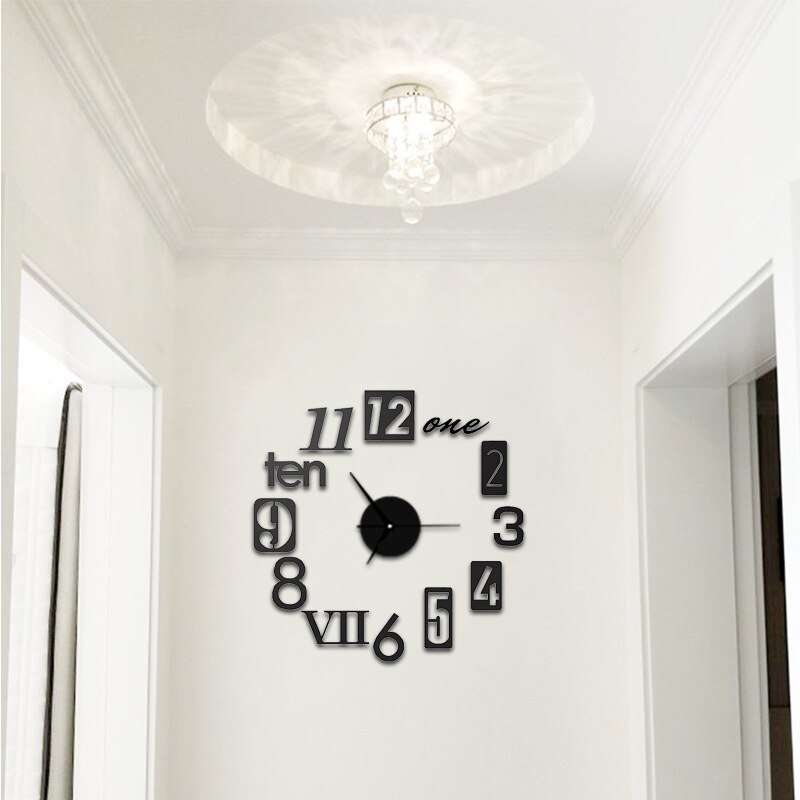 Acrylic Living Room Simple DIY Wall Clock Classic Home Art Wall Clock Decoration Wall Clock