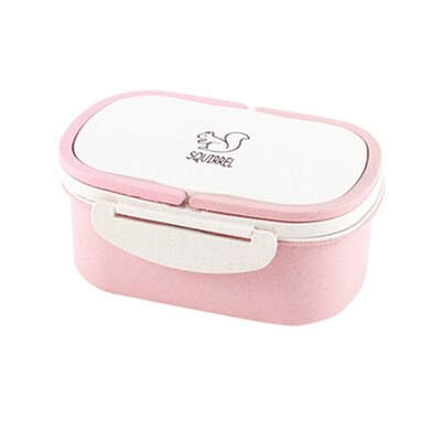 Double Layer Lunch Box Portable Cute Cartoon High Capacity Light Food Container Home Office Student Picnic Leakproof Bento Box: Pink